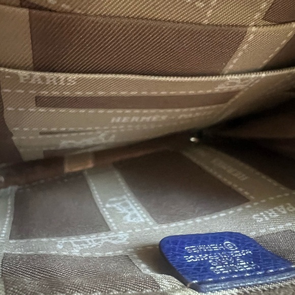 Hermes Blue Leather Coin Purse - Picture 9 of 11